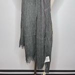 Anthropologie // SEE U SOON Charcoal Stripe Shimmer Scarf NWT 20175003 Photo 3