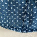 Kendall + Kylie Tile Print Denim Skirt Preppy Trendy Exposed Buttons Jean Skirt Photo 6