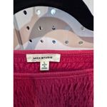 Max Studio  Smocked Empire Waist Long Sleeve Top Women's Size‎ L Pink Polyester Photo 3