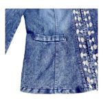 Mengnasai Women's Denim Jacket Diamanté
Embellishment Sleeve Zipper, size XXL Blue Photo 10