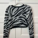 Garage zebra cropped sweater, size xs Photo 2