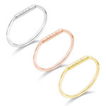 Boutique Dainty 14k‎ Gold Plated 925 Silver “LOVE” Bar Ring, Size 6 Photo 9