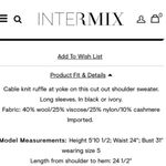 Intermix  Kendall Ruffle Cold Shoulder Sweater -Black - Large Photo 11