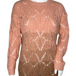 Heartloom  Sweater Womens Medium Pink Ombre Open Knit Comfy Casual Bohemian‎ Photo 0