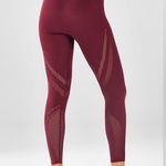 Fabletics SculptKnit High-Waisted Mesh 7/8 Leggings Black Cherry Size XS Yoga Photo 2