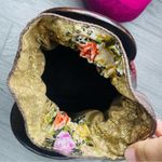 Vintage Straw woven reed basket purse with toggle closure purse bag tropcial Red Photo 4