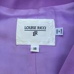 Louise Ricci Top Blouse Sz 18 Purple Beaded square Neckline Rhinestone Y2K Glam Photo 15