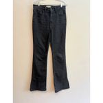 Madewell  Skinny Flare Jeans in Bell haven Black Wash: Slit-Hem Edition Size: 28 Photo 3
