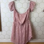 by the way. Blush Pink Chiffon Romper – Butterfly Texture - Size - XS Photo 1