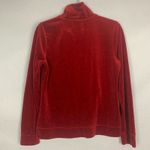 Lauren Ralph Lauren Women’s Medium Velvet Crest Zip Jacket Rich Red Glam Street Photo 1