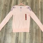 Merona NWT blush pink embellished diamond sweater sz small Photo 1