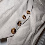 Caara Beige Linen Blend Buttoned Vest XS Tan Photo 6