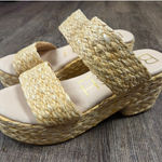 BEACH by Matisse Ocean Ave Platform Block Heels Espadrille Shoes Brown Casual 7M Size 7 Photo 0