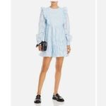 ✨Aqua Scout The City Light Blue Floral Ruffle Long Sleeve Mini Dress Women XL Photo 2