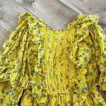 Happy X Nature By Kate Hudson Dress Ditsy Meadow Mini Floral Ruffle Yellow Sz M Size M Photo 5