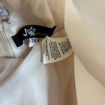 Jump  vintage Y2K Gown Maxi Dress Back Lace up Floral Lace Ivory gold  size 7/8 Photo 5