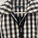 Lauren Ralph Lauren Womens Gingham Check Bomber Jacket Outerwear S Black White Photo 1