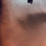 Vince Camuto Leather Shoulder Laptop Tote Bag, Purse Pebbled Brown and Black Str Photo 9