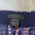 J.Crew Silk Pants Navy Coral Print Sophisticated Size 0 Photo 3