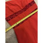 Oltre Made in Italy Bodycon Dress Straps Two Lace Line Red Mini Dress Sz 42 Size M Photo 8