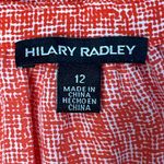 Hilary Radley  Pull Tie Waist Orange & White Women’s Dress Size 12 Photo 10