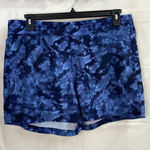Old Navy women's active blue athletic tie dye pull on pocket sports shorts large Photo 0