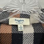 Hayden  Brown Plaid Flannel Long Sleeve Lace Trim Button-Up Shirt Size Small Photo 6