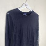 The Limited  Y2k Black Long Sleeve Mesh Fitted Top Size Medium Photo 2