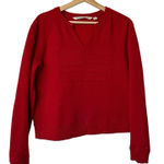 Tommy Hilfiger VTG Y2K American Flag Red Graphic Sweathshirt Logo Grunge L Photo 0