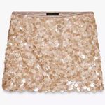 ZARA  beige sequin mini skirt Photo 0