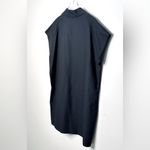 Shamask Women’s Classic Shirt Dress In Black Cotton Pique Size L Size L Photo 8