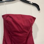 Babyboo Angelina Strapless Ruffle Maxi Dress NWT Burgundy Formal Gown Sz Small Photo 6