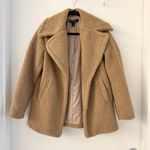 French Connection  Teddy Sherpa Peacoat Oversized Jacket in Light Brown Size XS Photo 1