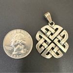 Vintage 925 Sterling Silver Celtic Knot Pendant 5g. Photo 2