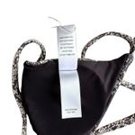 ANDIE swim string bikini top snake print grey and cream women small Photo 7