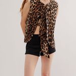 Free People x Damson Madder Tilly Leopard Gilet NWT Photo 0