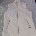 Monterey Club womens small golf tennis white with silver dots full zip vest Photo 0