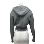 ZARA Women's Gray Zip Up Long Sleeve Hooded Hoodie Crop Sweatshirt Sweater Top S Photo 1