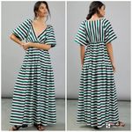 Delfi Collective Sirena Striped Maxi Dress Size Large Green Photo 1