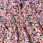 Sadie & Sage Calico Floral Blouse Long Sleeve Women's Small Orange Cut Out Photo 4