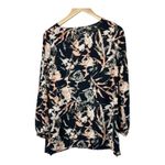 Juicy Couture  Pillow Talk Floral Love Black & Pink Floral Tunic Top Size Small Photo 5