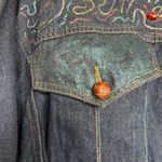 Vintage Painted Denim Jacket‎ Blue Size L Photo 4