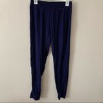 Monrow Blue Crepe Pull On Pants Rayon Jogger Photo 1