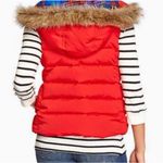 Gap Retro Red Puffer Vest Hood Photo 2