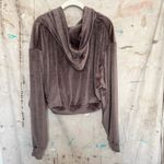 SKIMS  Cropped Velour Cropped Zip Up Hoodie Photo 2