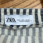 ZARA | Blue White Striped Denim Square Neck Sleeveless Crop Top Size L Photo 4