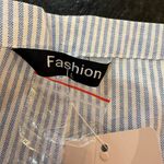 Elegant Striped Blue and White Romper Size L Photo 6