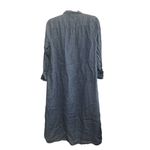 CP Shades CP Shaded LINEN MAXI SHIRT DRESS - BLUE CHAMBRAY in Excellent Condition Photo 2