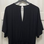 Chico's Black Short Sleeve Cropped Jumpsuit Maxi Dress - Size Size 3 (16/18) Photo 11