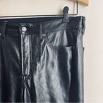 Gap  Faux Leather Pants Black Vintage Slim High Rise Straight size 10 Photo 6